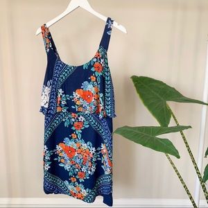 Anthropologie Maeve Floral Blue Tisana Dress